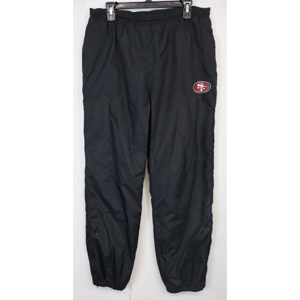 Mens NFL Game Day Pants Elastic Waist Draw String Black San Francisco 49ers Sz L